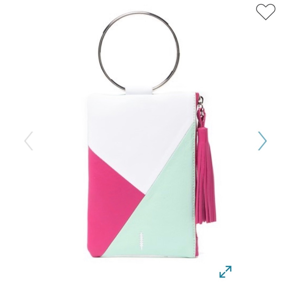 NWT Thacker Nolita Colorblock Leather Zip Pouch